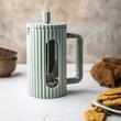Infuzor din sticla, aparat pentru cafea, ceai  sau ierburi, capacitate 1000 ml, verde, Klausberg