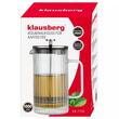 Infuzor cafea, ceai cu piston argintiu, sticla, 0.60 L, Klausberg