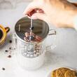 Infuzor cafea, ceai cu piston argintiu, sticla, 0.60 L, Klausberg