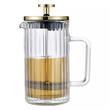 Infuzor de cafea si ceai, capac cu piston, auriu, 0,35l, Klausberg