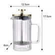 Infuzor de cafea si ceai, capac cu piston, auriu, 0,35l, Klausberg