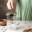 Infuzor de cafea si ceai, capac cu piston, auriu, 0,35l, Klausberg