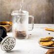 Infuzor de cafea si ceai, capac cu piston, auriu, 0,35l, Klausberg