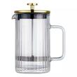 Infuzor cafea si ceai, cu piston, auriu, sticla, 0,60 L, Klausberg