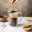 Infuzor din sticla, aparat cu piston pentru cafea, ceai  sau ierburi, capacitate 1000 ml, Klausberg