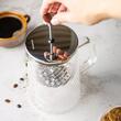 Infuzor cafea, ceai cu piston, sticla, 0,60 L, argintiu, Klausberg