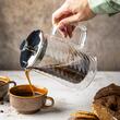 Infuzor cafea, ceai cu piston, sticla, 1L, Klausberg