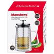 Infuzor cafea, ceai cu piston, auriu, sticla, 1L, Klausberg