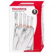 Cutite de bucatarie cu suport, alb, set de 6 piese, Klausberg
