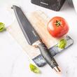  Cutite de bucatarie cu suport, set de 7 piese, model negru, Klausberg