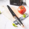  Cutite de bucatarie cu suport, set de 7 piese, model negru, Klausberg