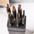  Cutite de bucatarie cu suport, set de 7 piese, model negru, Klausberg