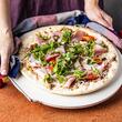 Tava pizza pentru coacere si servire, diametru 33 cm, alba, Klausberg