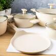 Set 4 oale si 2 tigai cu strat antiaderent, bej, 12 piese, capac sticla, Klausberg