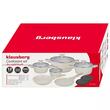 Set 4 oale si 2 tigai cu strat antiaderent, bej, 12 piese, capac sticla, Klausberg
