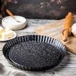 Forma de tarta, metal, acoperita antiaderent, neagra, diametru 28 cm, Klausberg