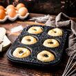 Forma de copt, pentru coacerea a 6 briose, cu invelis antiaderent, neagra, 26,5x17,5 cm, Klausberg