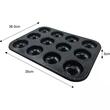 Forma de copt, pentru coacerea a 6 briose, cu invelis antiaderent, neagra, 26,5x17,5 cm, Klausberg