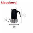 Aparat pentru cagea, espressor, fabricat din otel inoxidabil, 4 cani, negru/argintiu, Klausberg