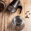 Aparat pentru cagea, espressor, fabricat din otel inoxidabil, 4 cani, negru/argintiu, Klausberg