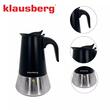 Aparat pentru cafea, espressor, otel inoxidabil, 6 cani, negru/argintiu, Klausberg