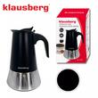 Aparat pentru cafea, espressor, otel inoxidabil, 6 cani, negru/argintiu, Klausberg