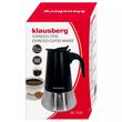 Aparat pentru cafea, espressor, otel inoxidabil, 6 cani, negru/argintiu, Klausberg