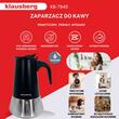 Aparat pentru cafea, espressor, otel inoxidabil, 6 cani, negru/argintiu, Klausberg