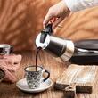 Aparat pentru cafea, espressor, otel inoxidabil, 6 cani, negru/argintiu, Klausberg