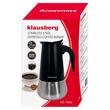 Aparat pentru cafea, espressor, fabricat din otel inoxidabil, 9 cani 450 ml, negru/argintiu, Klausberg