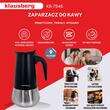 Aparat pentru cafea, espressor, fabricat din otel inoxidabil, 9 cani 450 ml, negru/argintiu, Klausberg
