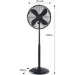 Ventilator vertical, metal, negru, diametru 40 cm, Klausberg