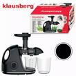 Storcator pentru fructe si legume, putere 150 W, tehnologie de presare la rece, negru, Klausberg