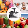 Storcator pentru fructe si legume, putere 150 W, tehnologie de presare la rece, negru, Klausberg