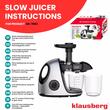 Storcator pentru fructe si legume, tehnologie de presare la rece, putere 150 W, gri, Klausberg