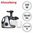 Storcator pentru fructe si legume, tehnologie de presare la rece, putere 150 W, gri, Klausberg