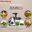 Storcator pentru fructe si legume, tehnologie de presare la rece, putere 150 W, gri, Klausberg
