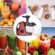 Storcator pentru fructe si legume, orizontal cu maner, putere 150 W, rosu, Klausberg