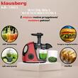 Storcator pentru fructe si legume, orizontal cu maner, putere 150 W, rosu, Klausberg