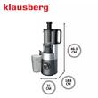 Storcator vertical pentru fructe si legume, putere 180 W, gri, Klausberg