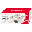 Set oale gatit, 12 piese, aluminiu cu invelis marmorat, 28/24/20/16 cm, crem, Klausberg