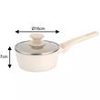 Set oale gatit, 12 piese, aluminiu cu invelis marmorat, 28/24/20/16 cm, crem, Klausberg