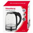 Fierbator electric, fabricat din sticla borosilicata, otel inoxidabil, iluminare din spate cu LED, capacitate 1,7 litri, 1800 W, Klausberg