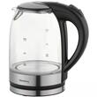 Fierbator electric, fabricat din sticla borosilicata, otel inoxidabil, iluminare din spate cu LED, capacitate 1,7 litri, 1800 W, Klausberg