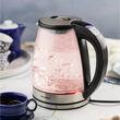 Fierbator electric, fabricat din sticla borosilicata, otel inoxidabil, iluminare din spate cu LED, capacitate 1,8 litri, 1850-2200 W, Klausberg