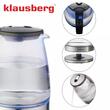 Fierbator electric, fabricat din sticla borosilicata, otel inoxidabil, iluminare din spate cu LED, capacitate 1,8 litri, 1850-2200 W, Klausberg