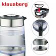 Fierbator electric, fabricat din  sticla borosilicata, otel inoxidabil, iluminare din spate cu LED, capacitate 1,7 litri, 1850-2200 W, Klausberg