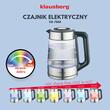 Fierbator electric, fabricat din  sticla borosilicata, otel inoxidabil, iluminare din spate cu LED, capacitate 1,7 litri, 1850-2200 W, Klausberg