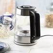 Fierbator electric, fabricat din  sticla borosilicata, otel inoxidabil, iluminare din spate cu LED, capacitate 1,7 litri, 1850-2200 W, Klausberg