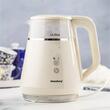 Fierbator electric, fabricat din sticla borosilicata, panou LED, crem, capacitate 1litru, 900-1100W, Klausberg